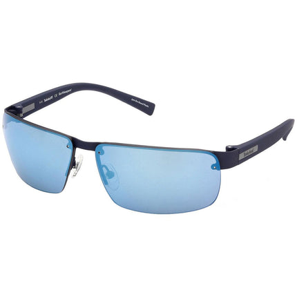 Timberland Men's Sunglasses - Matte Blue Metal Frame Polarized Lens | TB9236 6591D ,