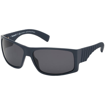 Timberland Men's Sunglasses - Matte Blue Plastic Frame Smoke Lens | TB9215 6891D ,