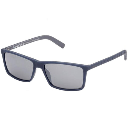 Timberland Men's Sunglasses - Matte Blue Plastic Frame Smoke Lens | TB9222 5691D ,