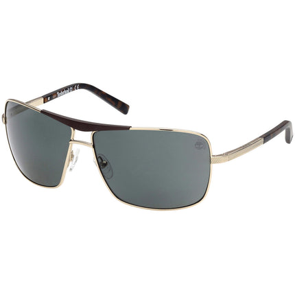 Timberland Men's Sunglasses - Polarized Green Lens Shiny Gold Frame | TB9258 32R ,