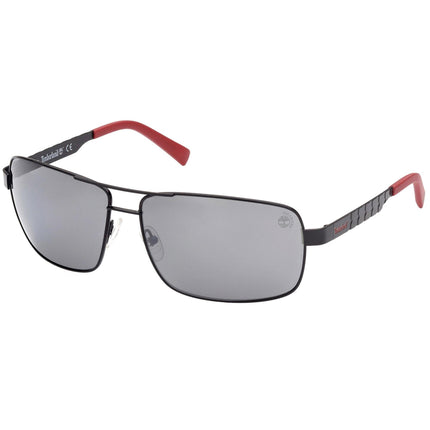 Timberland Men's Sunglasses - Polarized Smoke Lens Satin Matte Black | TB9225 02D ,