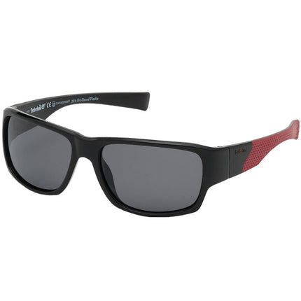 Timberland Men's Sunglasses - Shiny Black Frame Smoke Plastic Lens | TB9203 5901D ,