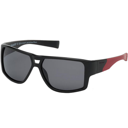 Timberland Men's Sunglasses - Shiny Black Full Rim Square Frame | TB9204 6001D ,