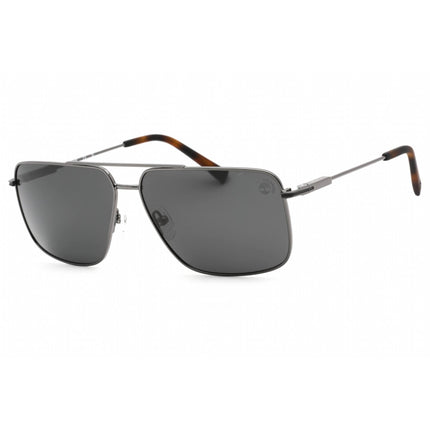 Timberland Men's Sunglasses - Shiny Dark Nickeltin Metal Aviator Frame | TB9292 06D ,