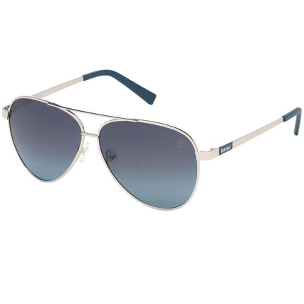 Timberland Men's Sunglasses - Silver Metal Aviator Full-Rim Frame | TB9188 6010D ,
