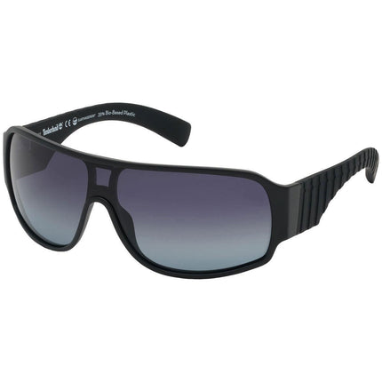 Timberland Men's Sunglasses - Smoke Polarized Lens Matte Black Frame | TB9216 0002D ,
