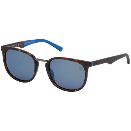 Timberland Men's Sunglasses - Smoke Polarized Lens Plastic Round Frame | TB9175 5452D ,
