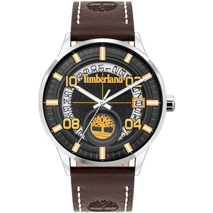 Timberland Men's Watch - SS Case Black and White Dial Leather Strap | TDWGB2090301 ,