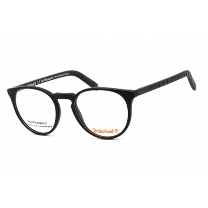 Timberland Unisex Eyeglasses - Matte Black Plastic Round Shape Frame | TB1681 002 ,