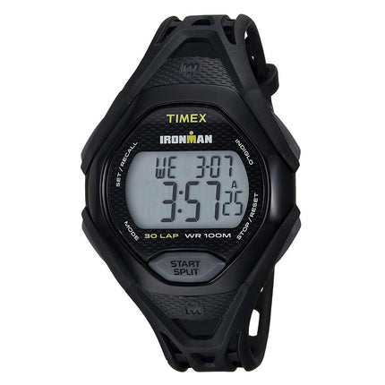 Timex Chronograph Watch - Men's Ironman Sleek 30 Black Strap | TW5M10400JV ,