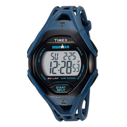 Timex Chronograph Watch - Men's Ironman Sleek 30 Blue Strap | TW5M10600JV ,
