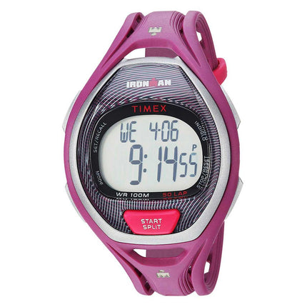 Timex Chronograph Watch - Unisex Ironman Sleek 50 Magenta Strap | TW5M17700JV ,