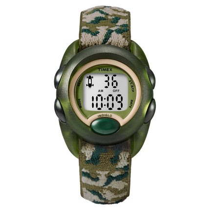 Timex Kids Chronograph Digital Watch - Elastic Camo Fabric Strap | T71912XY ,