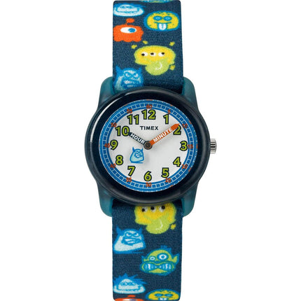 Timex Kids' Quartz Watch - Monster Design Elastic Fabric Strap | TW7C25800 ,