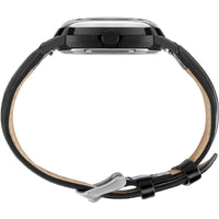 Timex Men's Automatic Watch - Marlin Black Dial Leather Strap | TW2U11700ZV ,