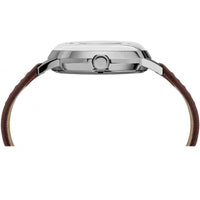 Timex Men's Automatic Watch - Marlin Silver Dial Leather Strap | TW2T22700ZV ,