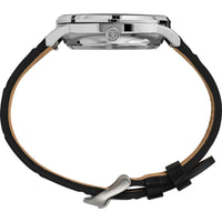 Timex Men's Automatic Watch - Waterbury White Dial Leather Strap | TW2U11500ZV ,