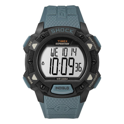 Timex Men's Chronograph Watch - Expedition Base Shock Grey Dial Resin Strap | TW4B09400JV ,