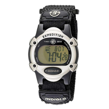 Timex Men's Chronograph Watch - Expedition Digital Grey Dial Nylon & Rubber Strap | T47852JV ,