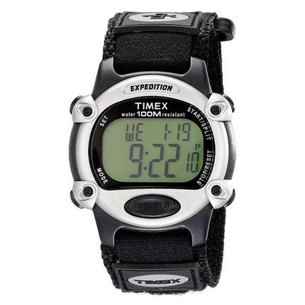 Timex Men's Chronograph Watch - Expedition Digital Grey Dial Nylon Strap | T48061JV ,