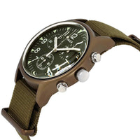 Timex Men's Chronograph Watch - MK1 Green Dial Green Nylon Strap | TW2R67800VQ ,