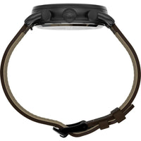 Timex Men's Chronograph Watch - Port Black Dial Leather Strap | TW2U02100VQ ,