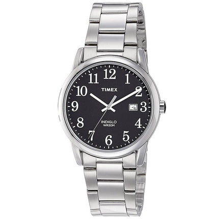 Timex Men's Quartz Watch - Easy Reader Black Dial Stainless Steel Bracelet | TW2R23400 ,