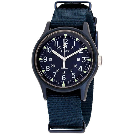 Timex Men's Quartz Watch - MK1 Blue Dial Blue Nylon Strap | TW2R37300VQ ,