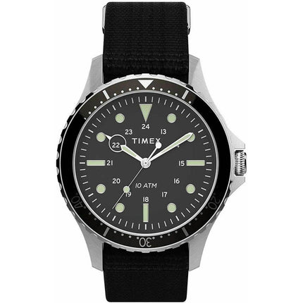 Timex Men's Quartz Watch - Navi XL Rotating Bezel Black Dial Strap | TW2T75600VQ ,