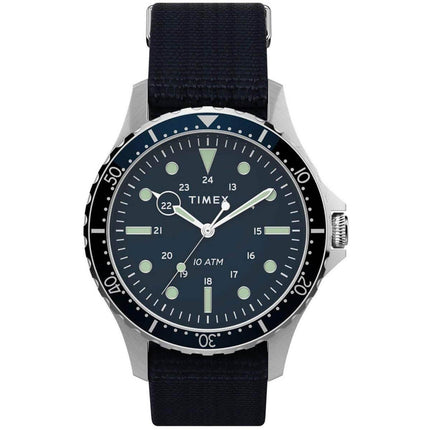 Timex Men's Quartz Watch - Navi XL Rotating Bezel Blue Dial Strap | TW2T75400VQ ,
