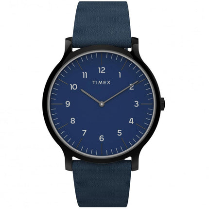 Timex Men's Quartz Watch - Norway Blue Dial Blue Leather Strap | TW2T66200VQ ,