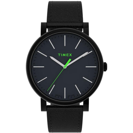 Timex Men's Quartz Watch - Originals Black Dial Leather Strap | TW2U05700VQ ,