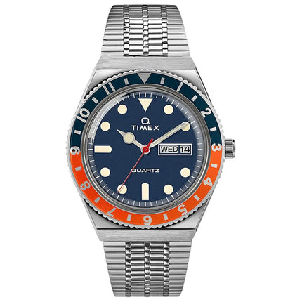 Timex Men's Quartz Watch - Q Reissue Bracelet Blue Dial | TW2U61100ZV ,