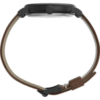 Timex Men's Quartz Watch - Standard Black Dial Brown Leather Strap | TW2T69300VQ ,