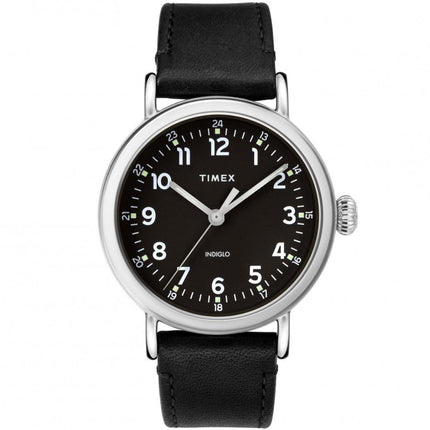 Timex Men's Quartz Watch - Standard Black Dial Leather Strap | TW2T20200VQ ,
