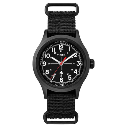 Timex Men's Quartz Watch - Todd Snyder Military Black Dial Nylon Strap | TW2R78600JR ,
