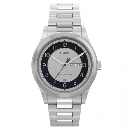Timex Men's Quartz Watch - Waterbury Black and Silver Dial Bracelet | TW2U99300VQ ,