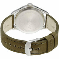 Timex Men's Quartz Watch - Waterbury Cream Dial Green Leather Strap | TW2R71100 ,