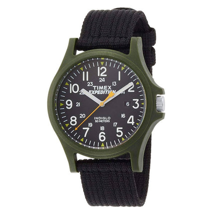 Timex Men's Strap Watch - Expedition Acadia Quartz Black Dial Black Nylon | TW4999800 ,