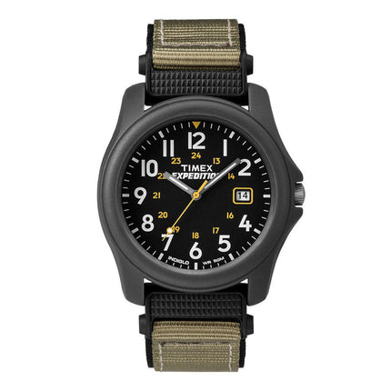 Timex Men's Strap Watch - Expedition Camper Quartz Black Dial Grey Nylon | T42571JV ,