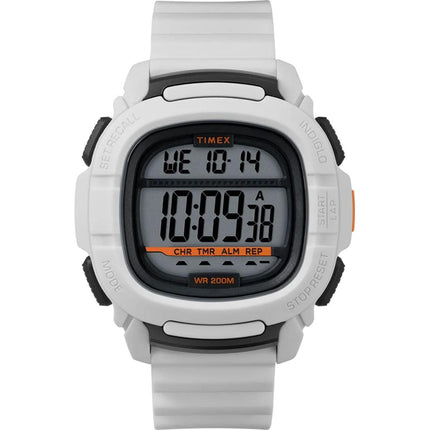 Timex Men's Watch - Command Digital Grey Dial White Rubber Strap | TW5M26400 ,