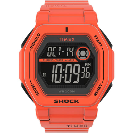 Timex Men's Watch - Command Encounter Chronograph Orange Rubber Strap | TW2V60000 ,