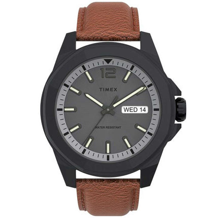 Timex Men's Watch - Essex Avenue Quartz Grey Dial Day and Date Display | TW2U82200VQ ,