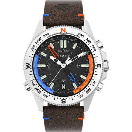 Timex Men's Watch - Expedition North Date Display Brown Leather Strap | TW2V64400JR ,