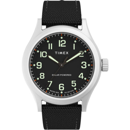 Timex Men's Watch - Expedition North Solar Quartz Black Fabric Strap | TW2V64500JR ,
