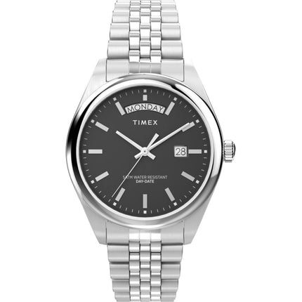 Timex Men's Watch - Legacy Black Dial Silver Stainless Steel Bracelet | TW2V67800VQ ,