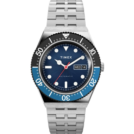 Timex Men's Watch - M79 Blue Dial Automatic Stainless Steel Bracelet | TW2V25100VQ ,
