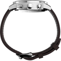 Timex Men's Watch - Midtown Chronograph White Dial Brown Leather Strap | TW2V36600VQ ,