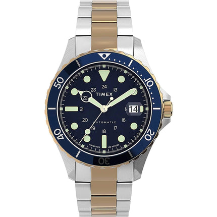 Timex Men's Watch - Navi XL Automatic Power Reserve Blue Dial Bracelet | TW2U83500VQ ,