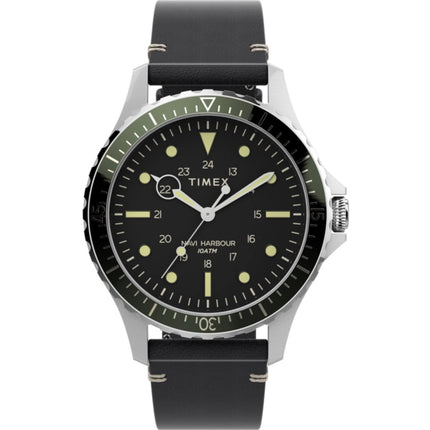 Timex Men's Watch - Navi XL Black Round Dial Stainless Steel Case Strap | TW2V45300VQ ,